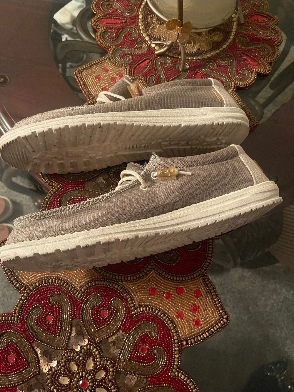 Hey Dude Men's Slip-On Loafers in Taupe